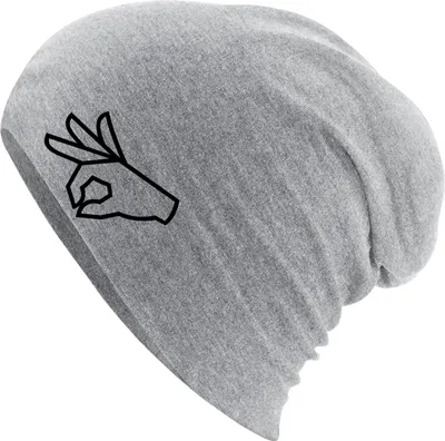 Produktbild von Huuraa Beanie Reingeguckt Hand Heather Grey One Size Baumwolle und Elasthan Mütze Geschenkidee