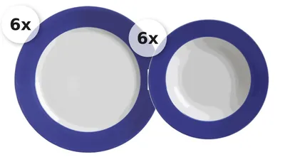Produktbild von Tafelservice 12 tlg. Doppio indigo-blau