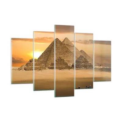 Produktbild von Bilder auf glas - Pyramide ägypten wüste - 150x100cm - Glasbilder - Wandbilder - Kunstdruck - zum Aufhängen bereit - Wanddekoration aus Glas - Glas Bilder - Wandbild auf Glas - GEA150x100-2196