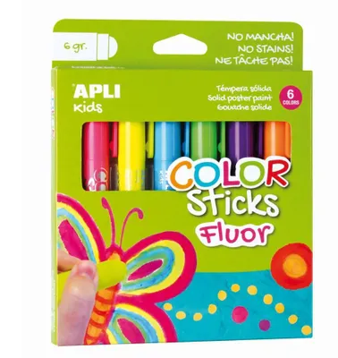 Obrázek produktu pro Apli barvy temperové suché 6 neonových barev