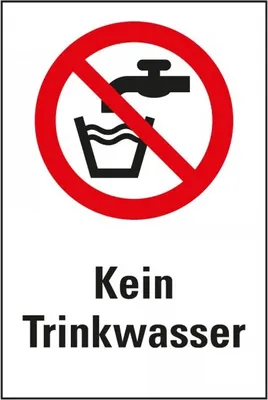 Produktbild von Dreifke® Schild I Verbots-Kombischild Kein Trinkwasser, Kunststoff, 200x300mm...