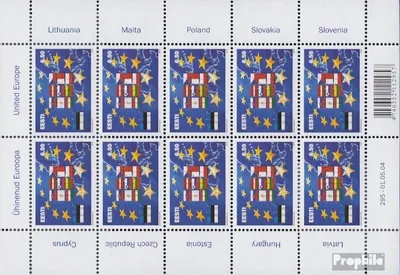 Produktbild von Briefmarken Estland 2004 Mi 487Klb Kleinbogen (kompl.Ausg.) postfrisch Beitritt zur EU