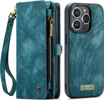 Produktbild von Caseme iPhone Hülle mit Zipper 2in1 für iPhone 14 Plus-Blau