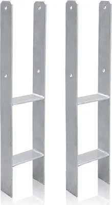 Obrázek produktu pro SWANEW H-kotva Podpěra sloupku žárově pozinkovaná Stabilní podpěra Kotva sloupku Carport-121mm-2 kusy