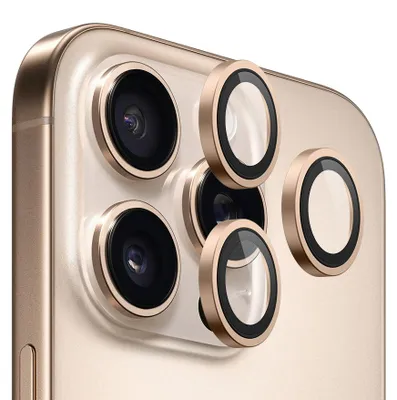 Produktbild von Blueo - 99 Antireflex-Schutzglas für das Objektiv für iPhone 16 Pro / iPhone 16 Pro Max - Goldtitan