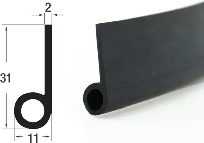 Produktbild von NP3 Notenprofil EPDM Kederprofil Gummi Profil Keder Dichtprofil Dichtungsprofil Gummi