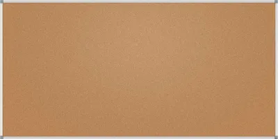 A plain corkboard with a metal frame.