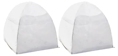 Produktbild von Frostschutzabdeckungen für Pflanzen | 2 Stück Atmungsaktive Pflanzenschutzhauben, 56 x 56 cm - Für Sträucher, Obstbäume, Gemüse, Beerensträucher, Rosen und Terrassengärten