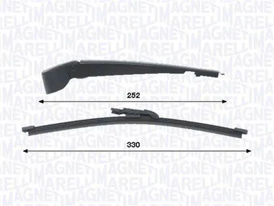 Obrázok produktu pre Rameno Stierača S Jazykom 330Mm Db Cla,Glc 01.15-06.22 Zadné