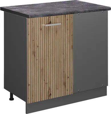 Image de Meuble d'angle Vicco R-Line Chêne Artisan 86cm , PT Anthracite, Model 49207