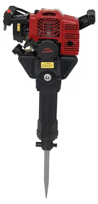 Obrázek produktu pro Benzínový vrták pro zemní práce – 52ccm, vrták na sloupy – 1900W, dvoutaktní motor – 6500 ot./min – 3 nástavce (lopata/sekera) – Vhodný pro instalaci plotových sloupů, odstraňování kořenů, vinice – Černá barva