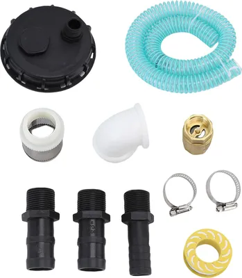 Productafbeelding van IBC-deksel met 25 mm aansluiting, DN150 PP-tankafdekking, zuigaansluiting voor waterpomp