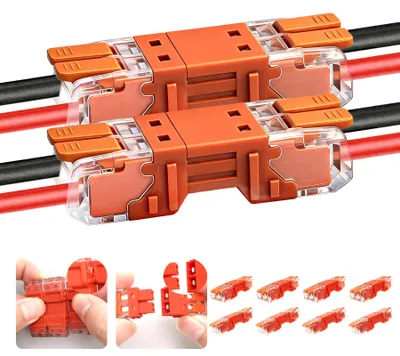 2-Wege Hebelklemmen-Set, 24 A, 450 V, 8 Stück