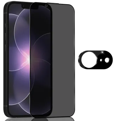 Produktbild von 1-Pack Iphone 17e Privacy Displayschutz & 1-Pack Linsenschutz - Gehärtetes Glas 9H - Super Qualität 3D