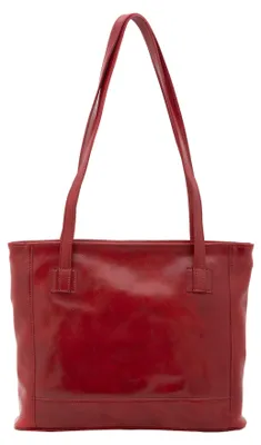 Produktbild von Cressa Damen-Schultertasche aus echtem Rindsleder mit Reißverschluss Camel-Tan UNICA 30x37x8 cm 5522-Cognac