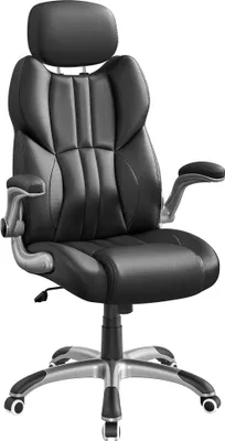 Produktbild von SONGMICS Chefsessel, ergonomisch, klappbare Armlehnen, schwarz