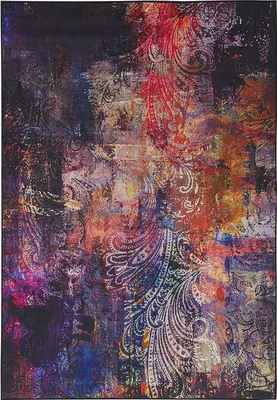 Produktbild von BELIANI Teppich Bunt Polyester 160 x 230 cm Kurzflor Abtraktes Muster 3D Rechteckig