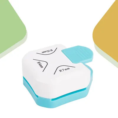 Produktbild von Tragbarer Eckenrunder,3-in-1 Mini-Papierwinkelschneider mit mehreren Abrundungswinkeln,4 mm, 7 mm, 10 mm, Eckschneider für Papierbastelarbeiten