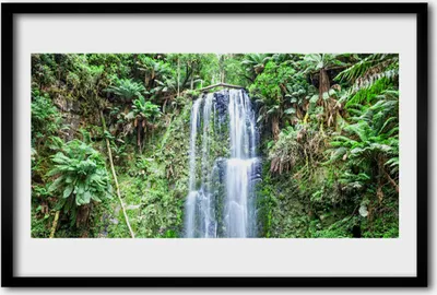 Produktbild von Bild 60x40 MDF-Rahmen Wandkunst Wasserfall Bäume Natur