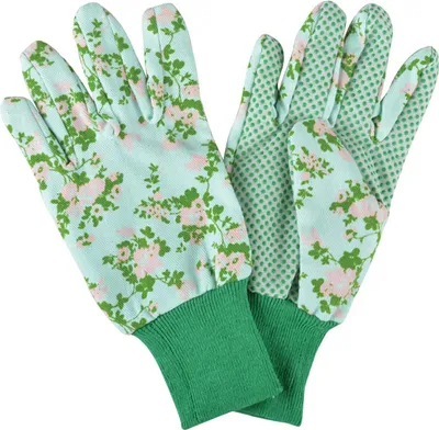 Immagine prodotto di Esschert Design | Guanti da giardinaggio - Motivo a rose - Blu - Antiscivolo - Ideale per il giardinaggio
