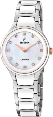 Produktbild von Festina Armbanduhr Ceramic Silver - Mother-of-pearl