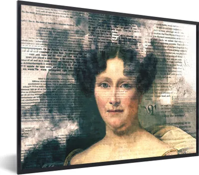Produktbild von MuchoWow® Gerahmtes Poster Johanna Henriëtte Engelen - Dubois Drahonet - Zeitungsartikel 80x60 cm - Poster mit Schwarzem Bilderrahmen Wandposter Rahmen Foto Bilder - Schwarzem - Mit Gestell