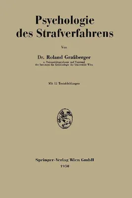 Produktbild von Psychologie des Strafverfahrens