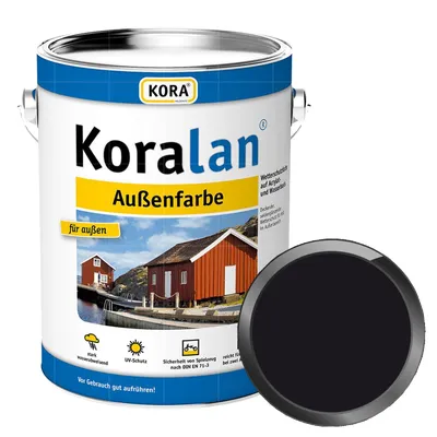 Produktbild von Koralan Außenfarbe 0,75 liter Dose Schwarz