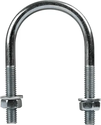 Produktbild von DROMET Rundschelle M6 U-Bügel 1 Zoll verzinkt 35/65 mm mit Muttern