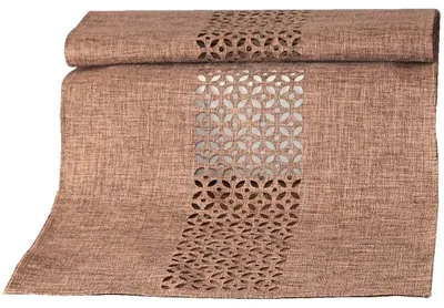 Immagine prodotto di Runner da tavola Ornamenti traforati marrone scuro 40x90 cm