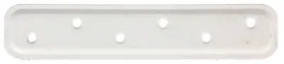 Zdjęcie produktu dla Alberts 849696 Łącznik płaski, tłoczony, pokryty białą powłoką z tworzywa sztucznego RAL 9010, 180 x 40 mm, zestaw 20 sztuk