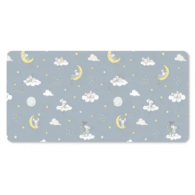 Produktbild von MuchoWow® Schreibtischunterlage Maus - Mond - Muster 80x40 cm - XXL Mauspad - Gaming Mauspad