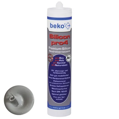 A tube of silicone sealant and a sample of the sealant.
