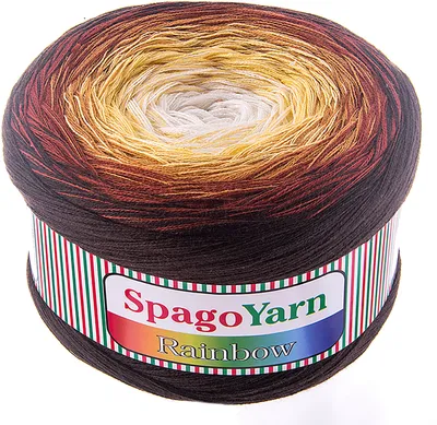 Produktbild von 250g Farbverlaufsgarn Rainbow mit 1000m Bobbel Strickwolle Häkelgarn Sommerwolle