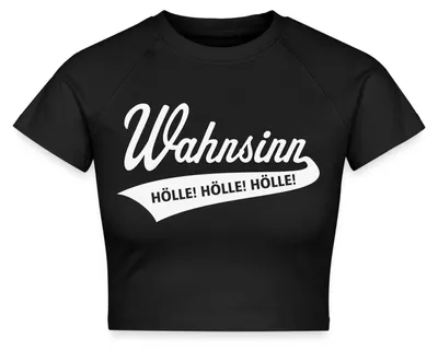 Produktbild von Spreadshirt Schlager Fanartikel | Wahnsinn Hölle Crop Top, XXL, Schwarz