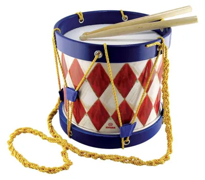 Obrázek produktu pro Velká bubenková hračka – pochodová buben 22x22x22 cm pro děti