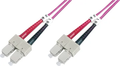 Produktbild von DIGITUS LWL Patchkabel SC -> SC 3.00m Multimode Duplex OM4