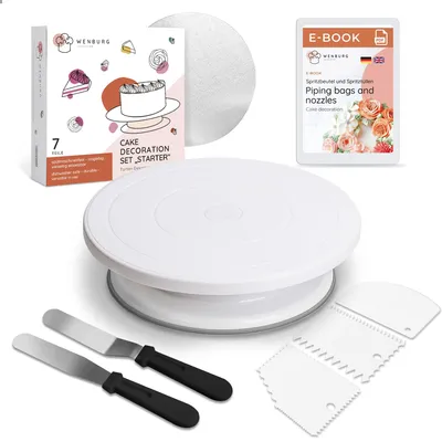 Produktbild von Wenburg Drehbare Tortenplatte, Tortendeko Set zum Backen - Backutensilien Backzu
