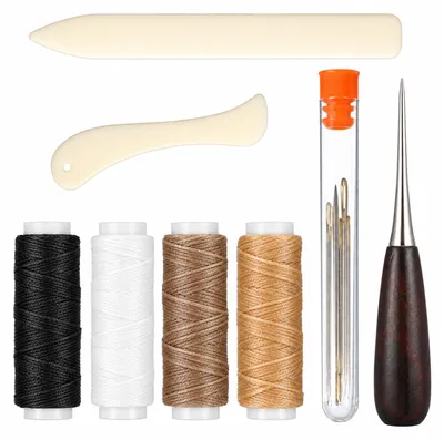 Buchbinde-Set, 14-teilig, für Anfänger, mit Wachsfaden & Werkzeug