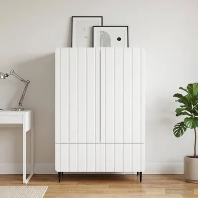 Produktbild von vidaXL Sideboard mit Schubladen Weiß 66 x 34,5 x 97 cm Holzwerkstoff