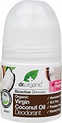 Imagen del producto de Desodorante roll-on Dr. Organic, aceite de coco virgen, 50 ml
