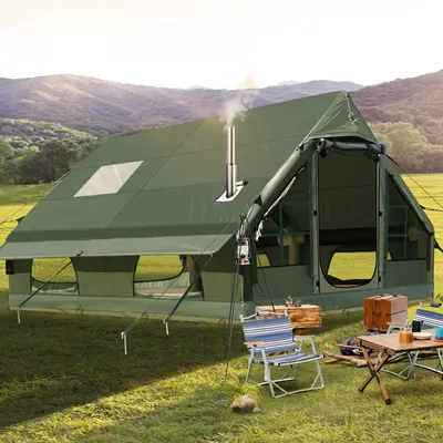 Productafbeelding van Tent - Opblaasbare Tent - Kampeertent - Familietent - Outdoor Tent - 12m² - Snel Opzetten