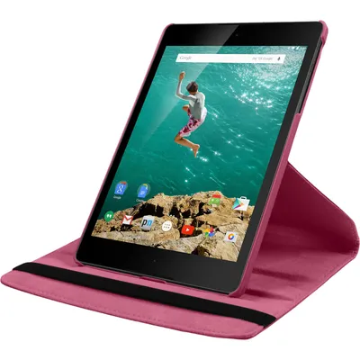 Produktbild von PhoneNatic Kunst-Lederhülle kompatibel mit Google HTC Nexus 9 - 360° pink + 2 Schutzfolien