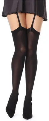 Produktbild von Bellivalini Damen Strapsstrümpfe Mikrofaser 60 DEN BLVFI1007 (Schwarz, XS-S)