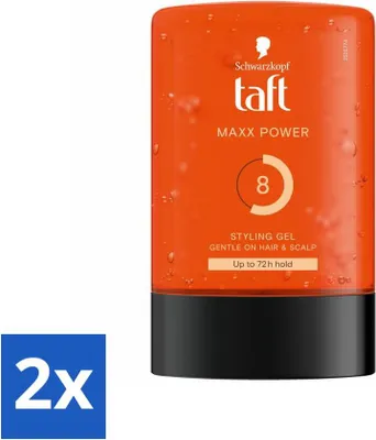 Immagine prodotto di Taft - Maxx Power 8 - Gel per lo styling - Tenuta a lunga durata - 300 ml - Confezione risparmio - 2 pezzi