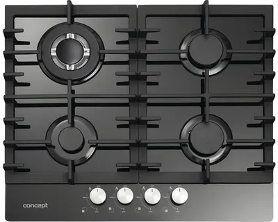 Zdjęcie produktu dla Concept PDV7260BC, Czarny, Wbudowany, 60 cm, Gaz, Szkło hartowane, 4 stref(y)