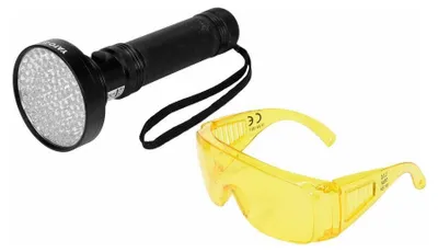 Imagen del producto de Yato - Juego de linterna UV y gafas de protección, modelo AW2996 (talla única) (amarillo/)