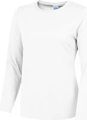 Immagine prodotto di Just Cool JC012 | Donna manica lunga Cool T / fattore di protezione UV 30 - Colore: Arctic White - Taglia: L