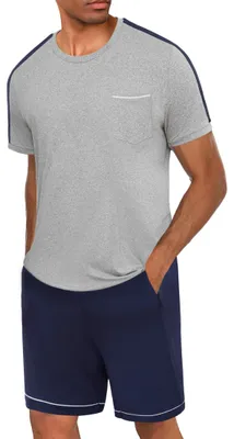 Imagen del producto de Conjunto de pijama de algodón para mujer, con mangas cortas