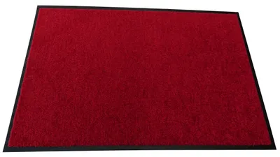 Produktbild von Mertex Schmutzfangmatte waschbar Kiel rot ca. 60 x 90 cm mit umlaufenden Rand Türmatte Sauberlauf Schmutzmatte Fußabstreifer